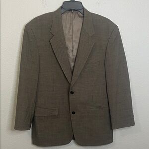 Gerald Austin Brown Houndstooth Blazer Size 39R *Fair Condition